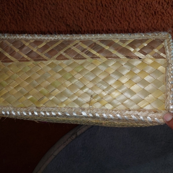 Vintage* Large Straw Floral Tote - Picture 7 of 15